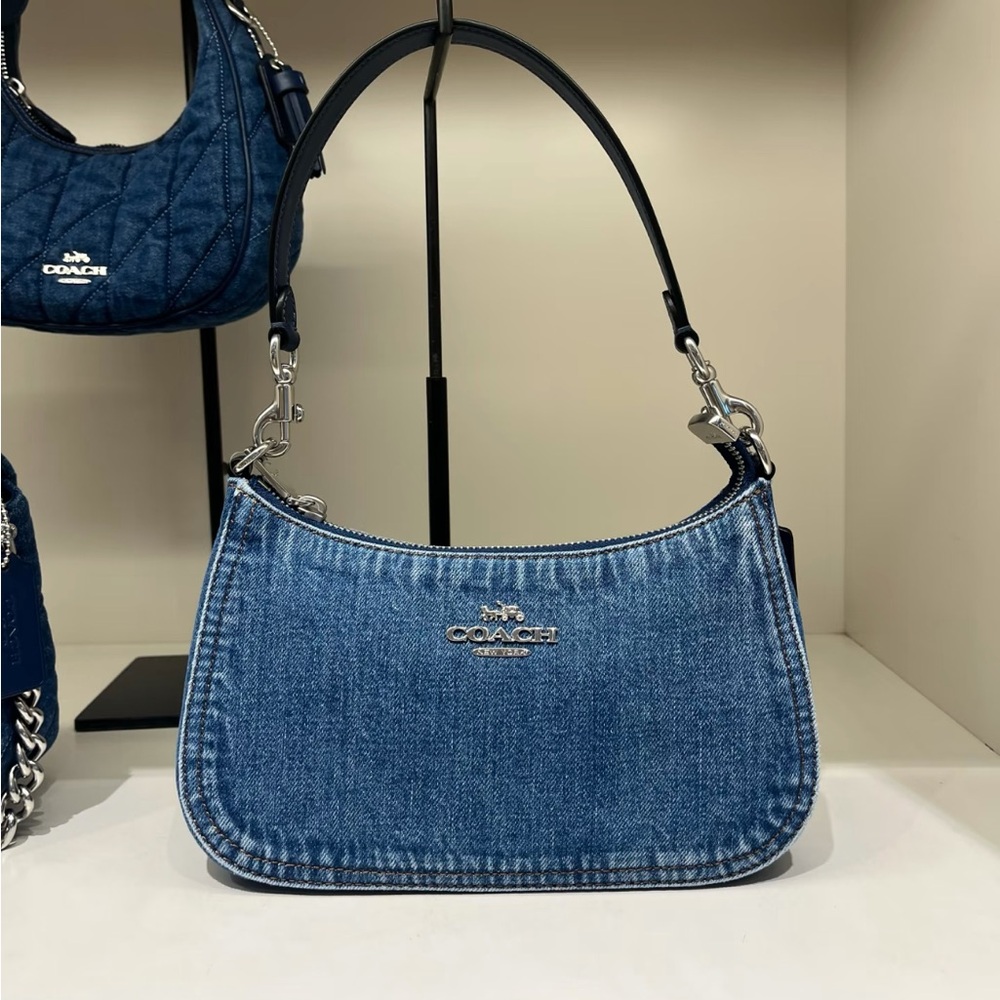 ‼️last one‼️NWT！COACH Teri 2Way Shoulder Bag In Denim（COACH CAK35）fast shipping